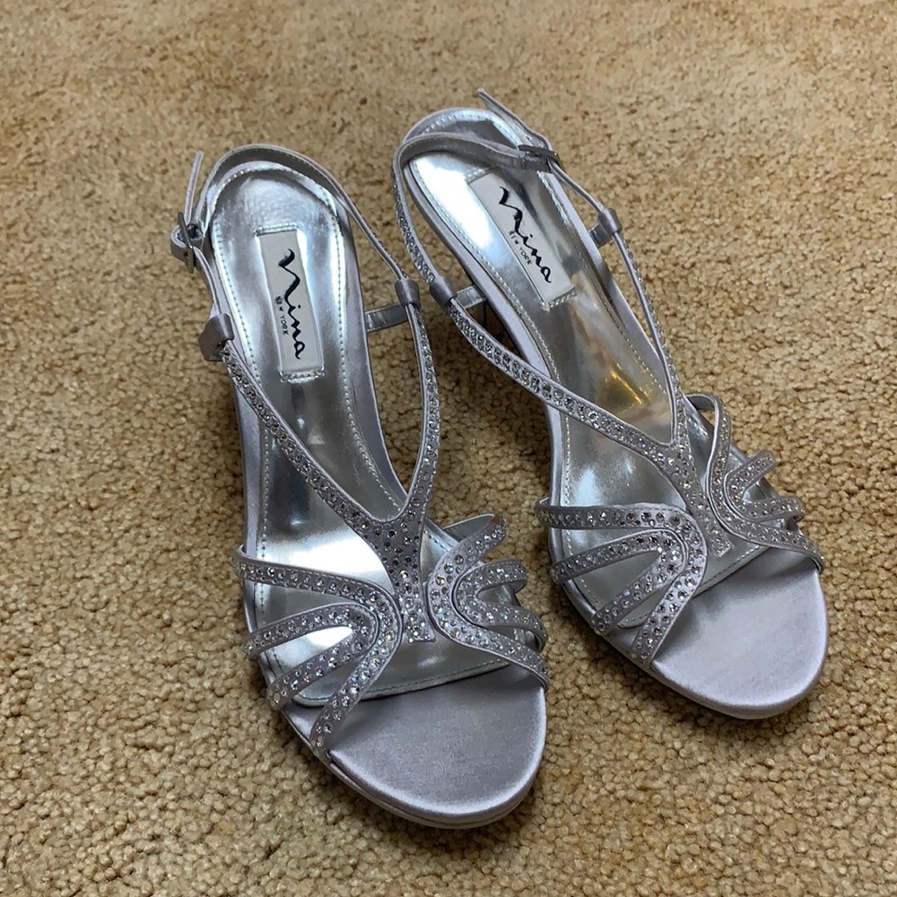 Silver Nina dress heels